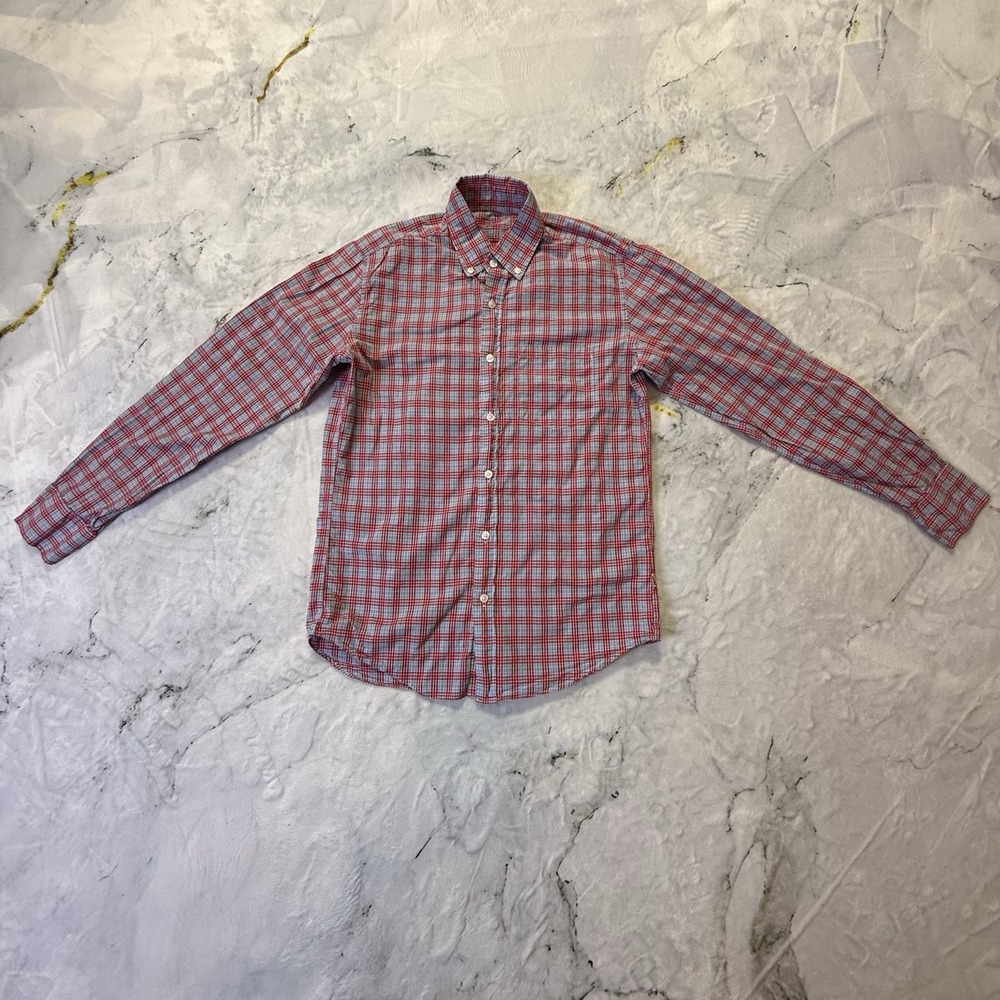 J. Crew Shirt Mens Small Multi Color Plaid Check Slim Fit Tailored Button Down